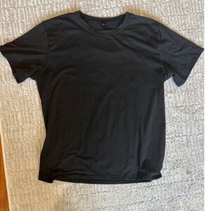Men's Black Short Sleeve T-Shirt XXL Basic Crew Neck Everyday Casual Top‎